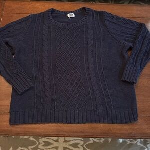Old Navy Fishermen Sweater Cable knit  navy blue XXL